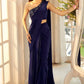 Midnight Muse: Elegant Navy Blue Ready-to-Wear Saree